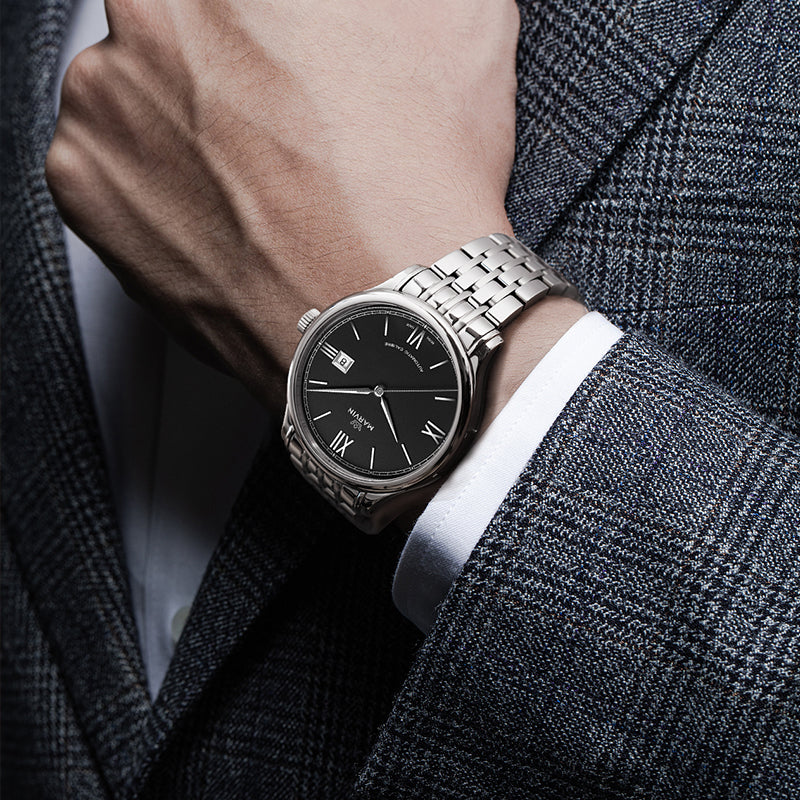 Marvin Malton Round 41mm Black Dial Men's Watch M117.13.42.11