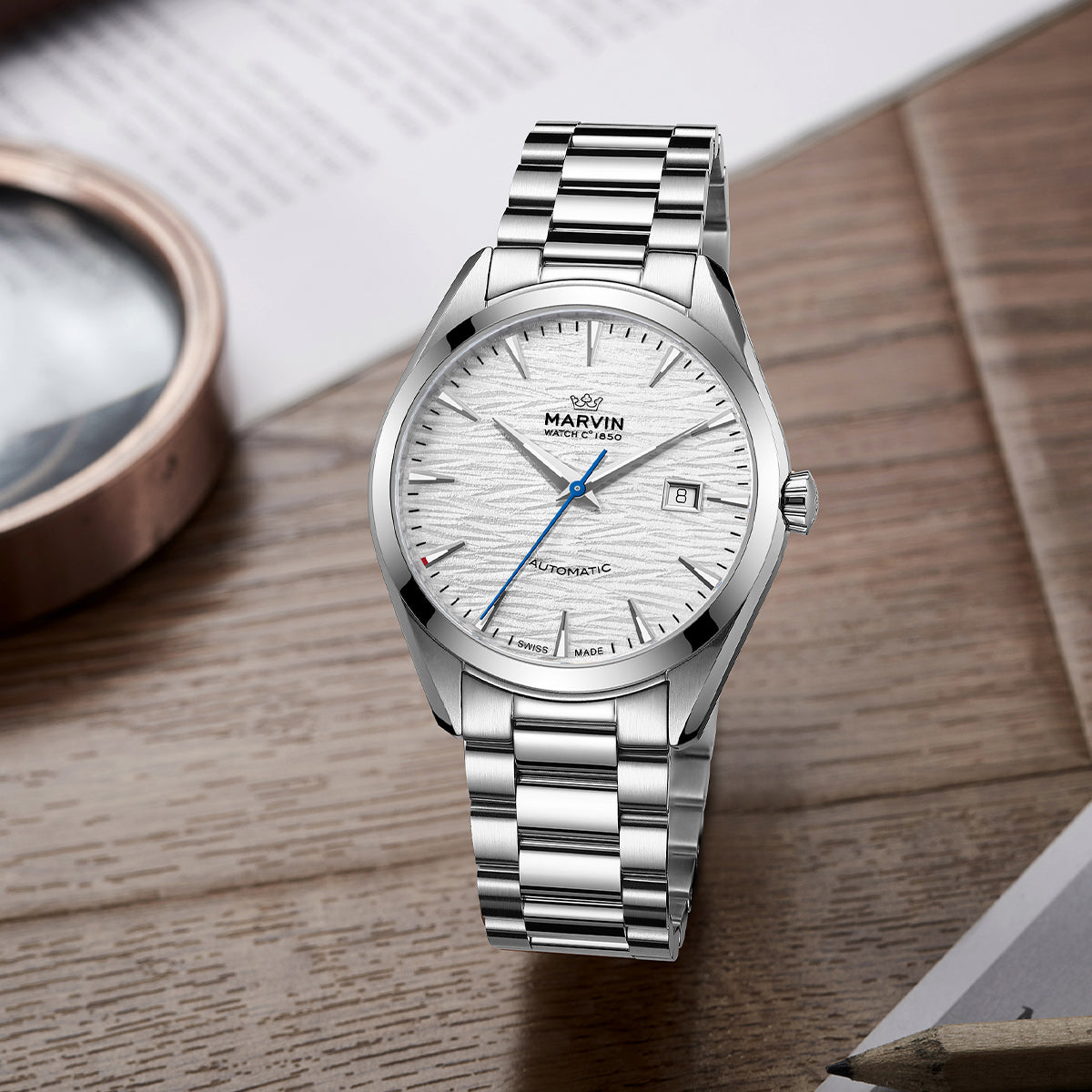Marvin Other 41mm Birch-Patterned Dial Men's Watch M161.13.31.11