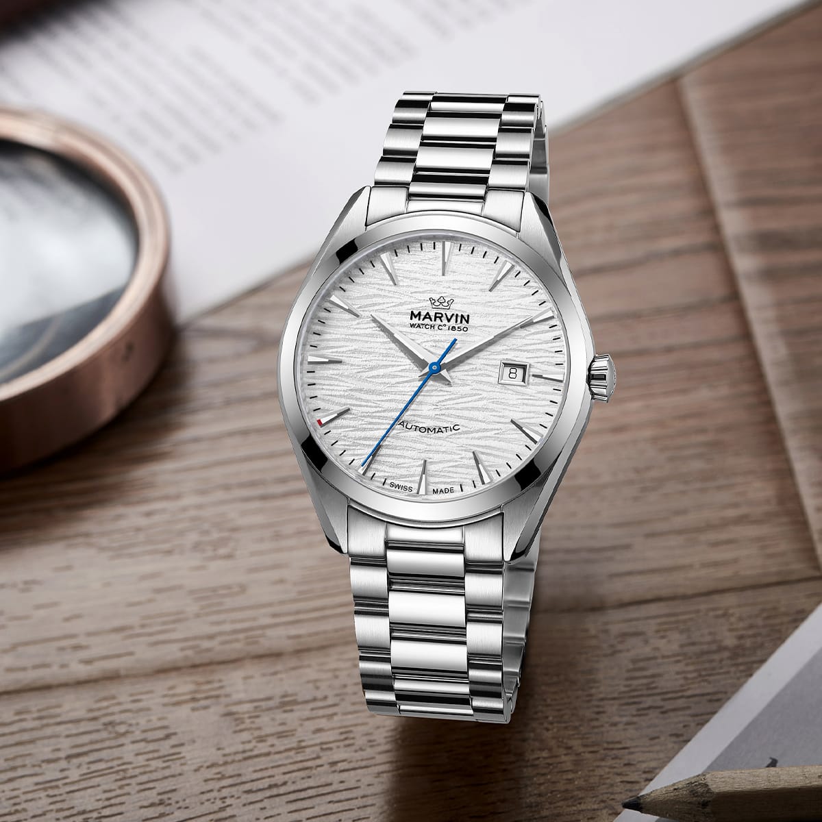 Marvin Other 41mm Birch-Patterned Dial Men's Watch M161.13.31.11
