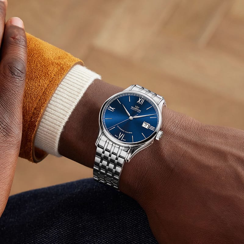 Marvin Malton Round 41mm Blue Dial Men's Watch M117.13.52.11