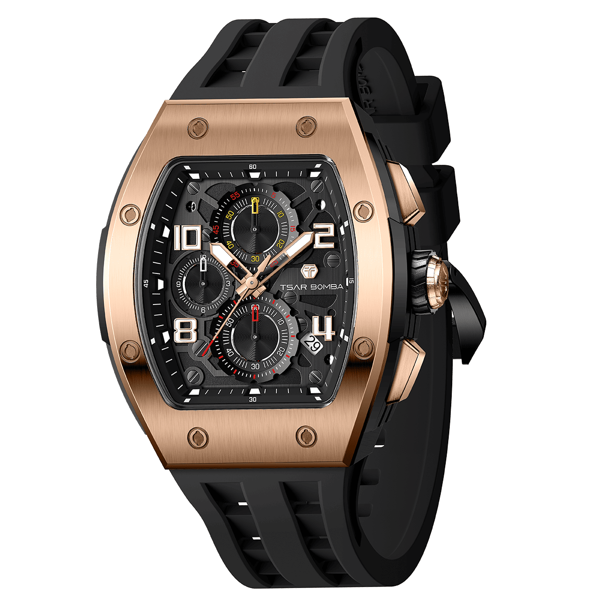 Tsar Bomba Elemental 45mm Black Dial Men's Watch TB8224Q-04