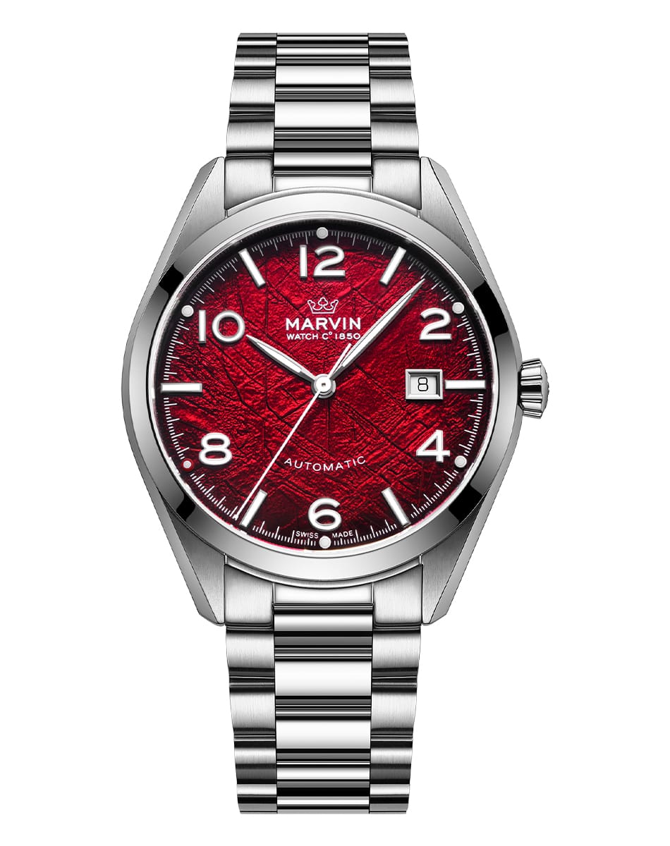 Marvin Other 41mm Red Glacier-Patterned Dial Men's Watch M161.13.93.11