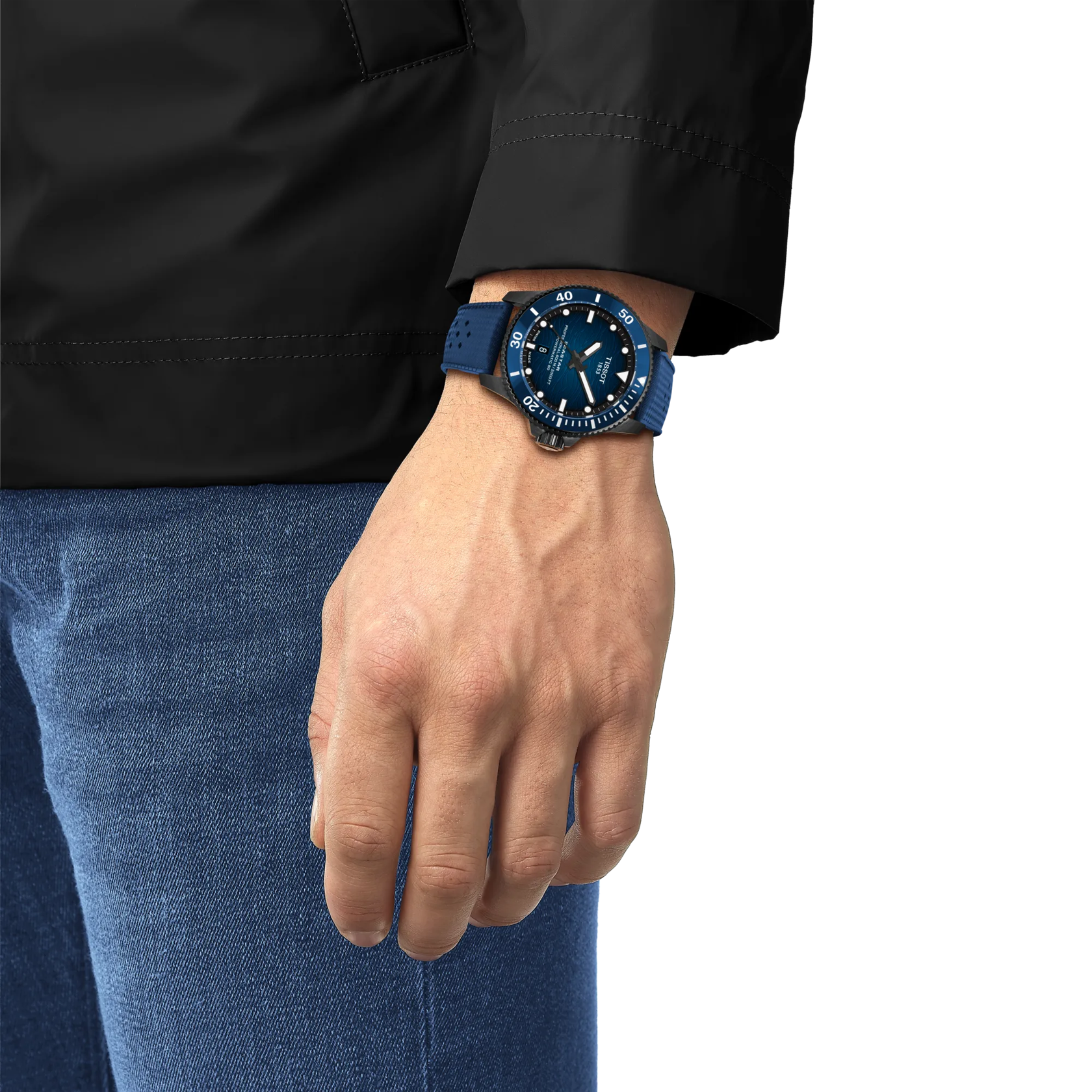 Tissot Seastar 2000 Powermatic 80 44mm Blue Dial Men's Watch T1209073704100