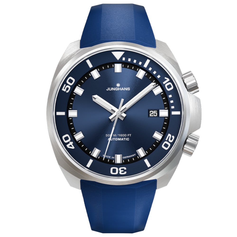 Junghans Aquaris Diver 46.9mm Blue Dial Men's Watch 27/4660.44
