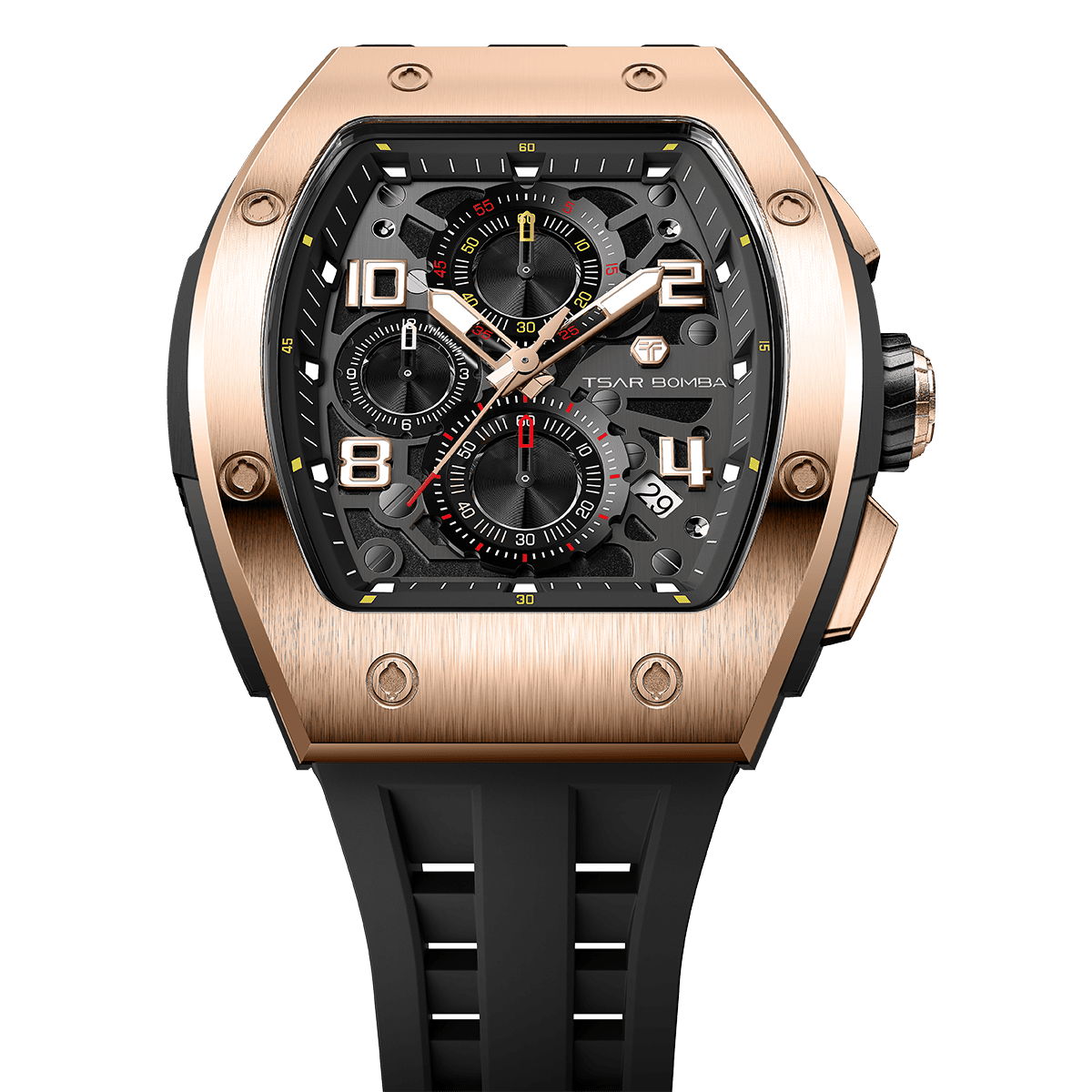 Tsar Bomba Elemental 45mm Black Dial Men's Watch TB8224Q-04