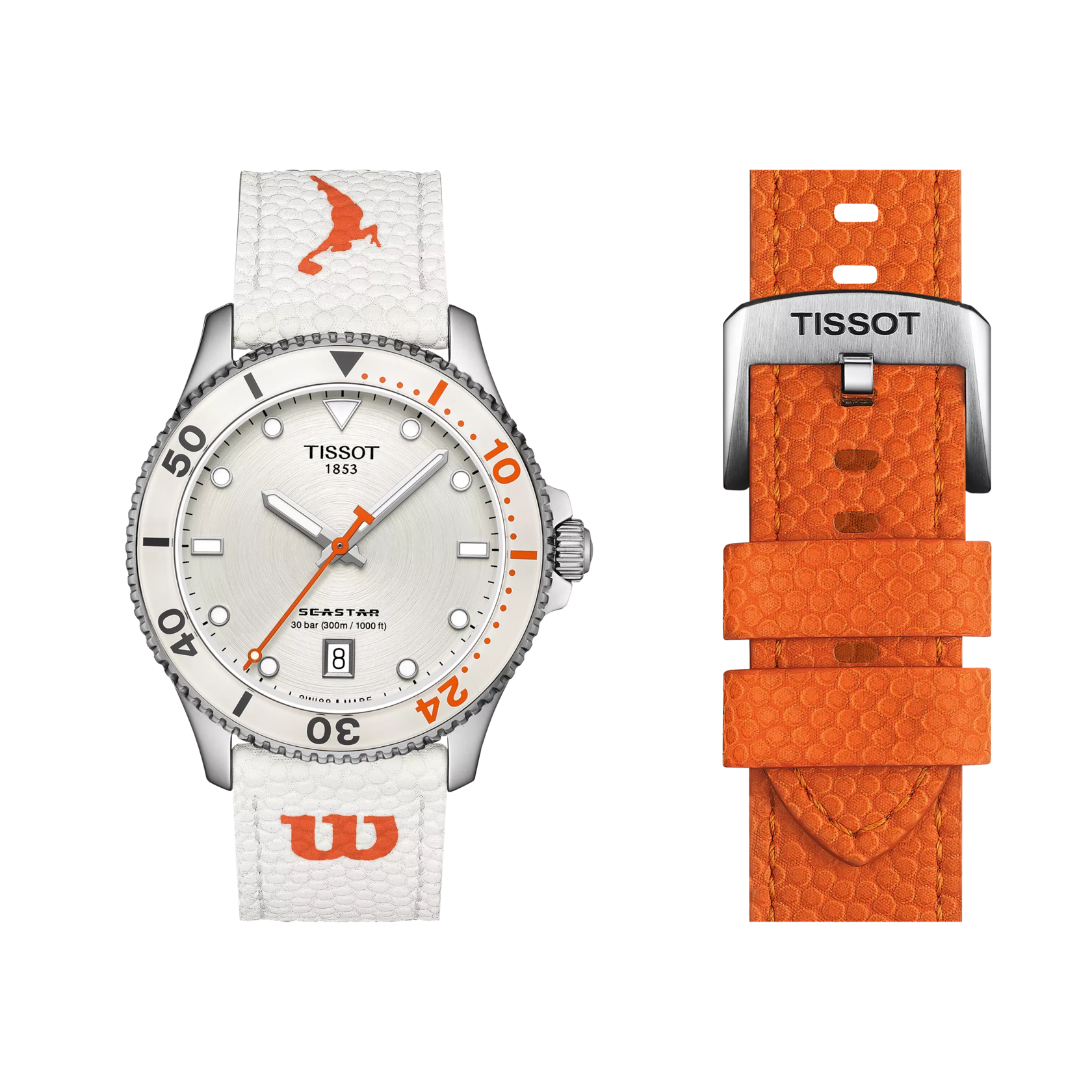 Tissot Seastar Wilson WNBA 40mm White Dial Men's Watch T1204101701100