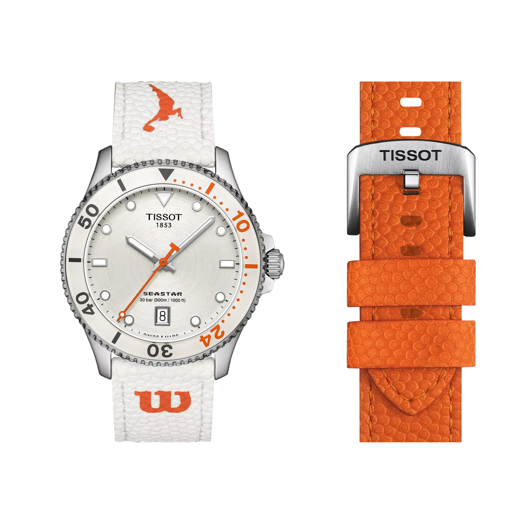 Tissot Seastar Wilson WNBA 40mm White Dial Men's Watch T1204101701100