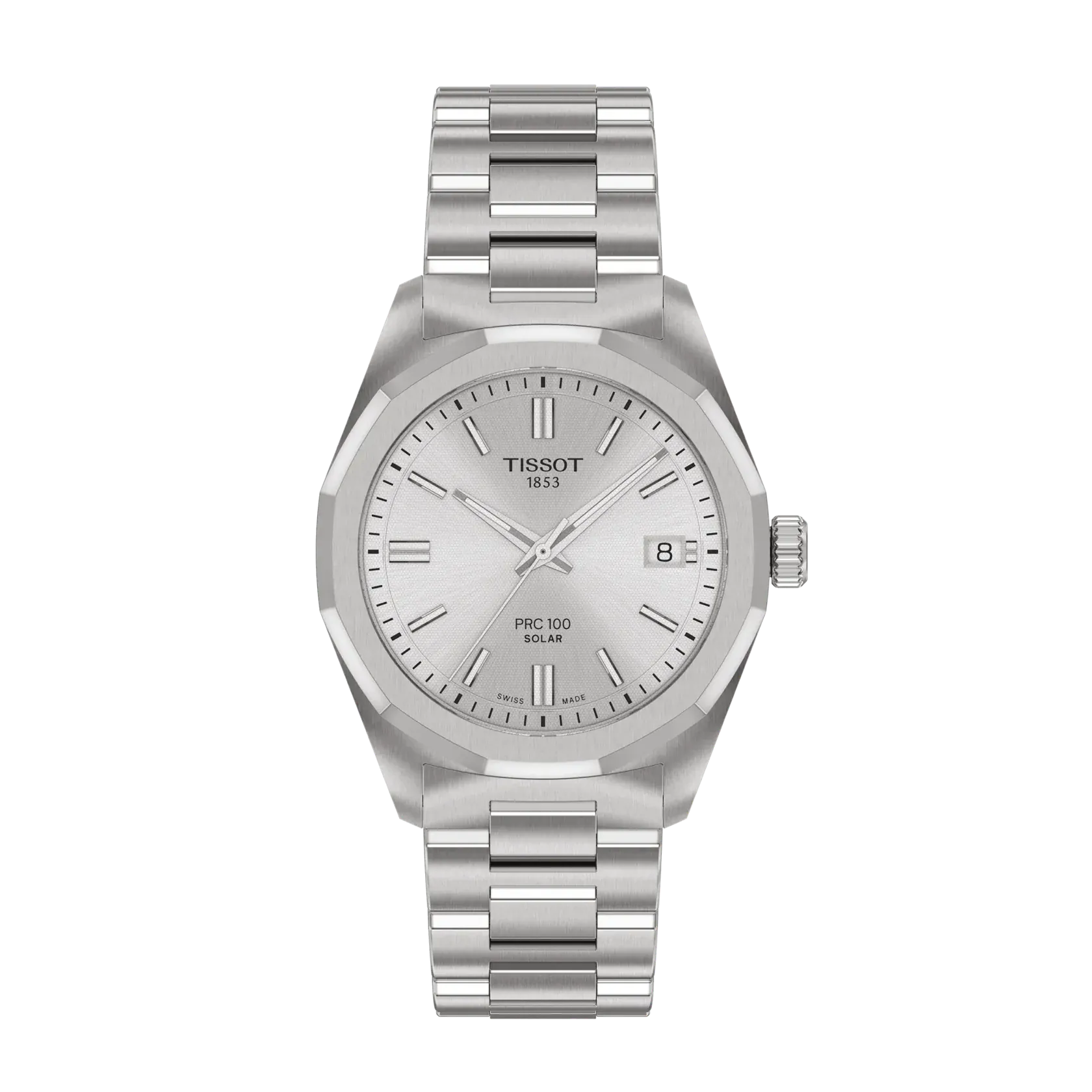 Tissot PRC 100 Solar 34mm Silver Dial Women's Watch T1518221103100