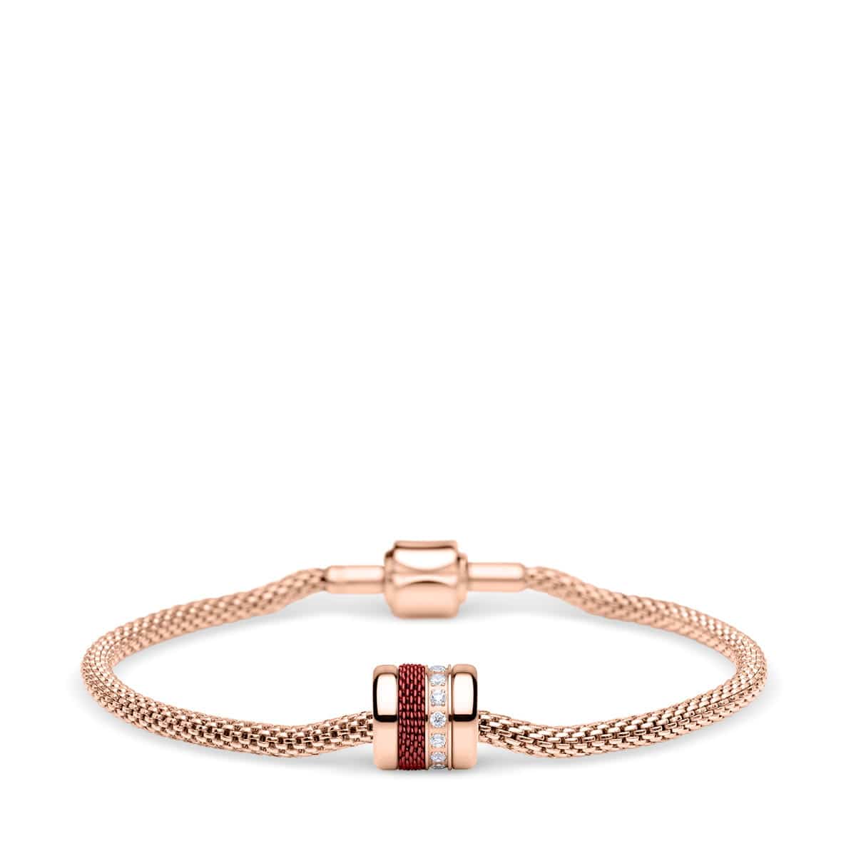 BERING Classic Polished/Brushed Rose Gold 31mm Red Sunray Women's Watch 14531-363G