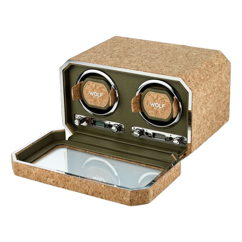 WOLF Cortica Double Watch Winder Cork 668461