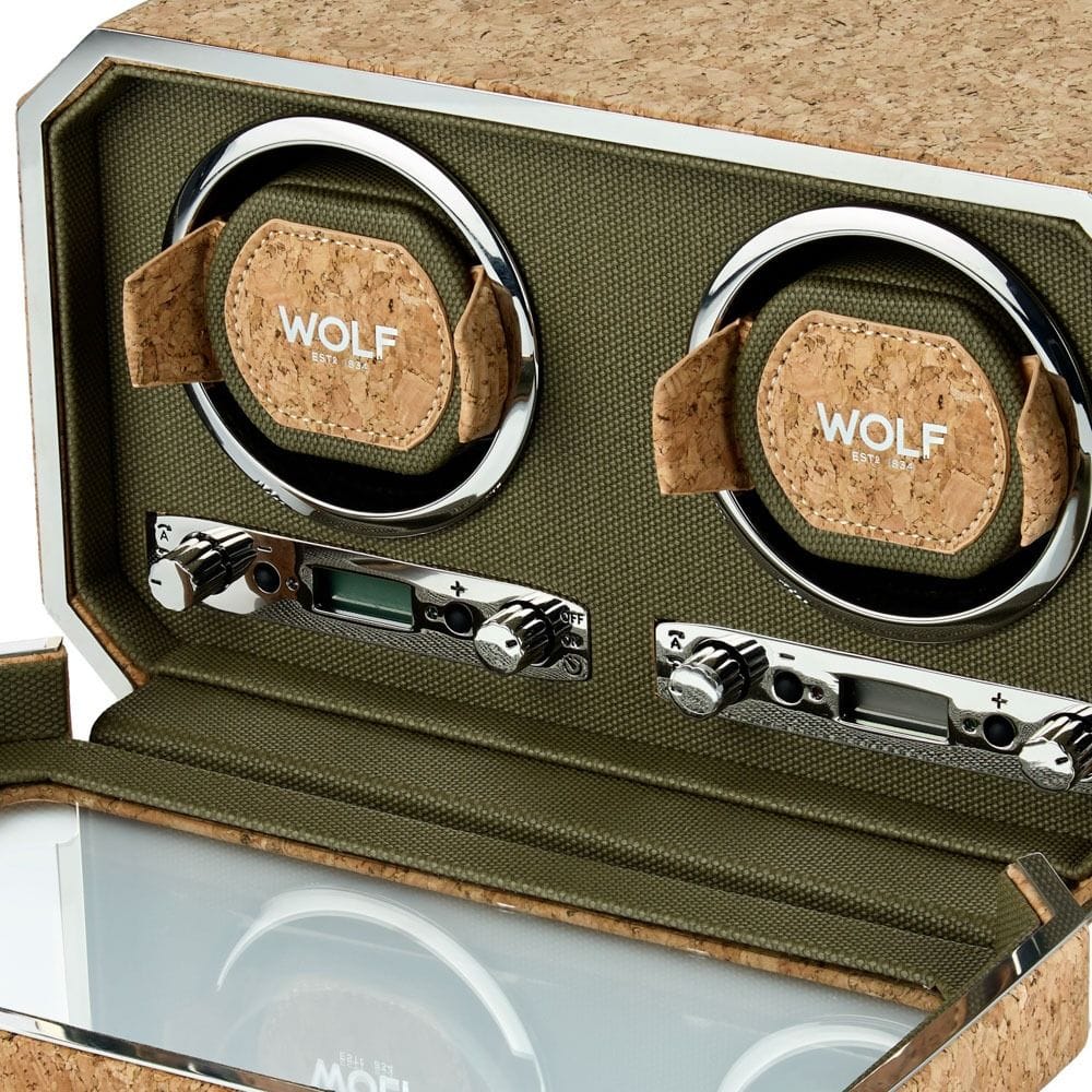 WOLF Cortica Double Watch Winder Cork 668461