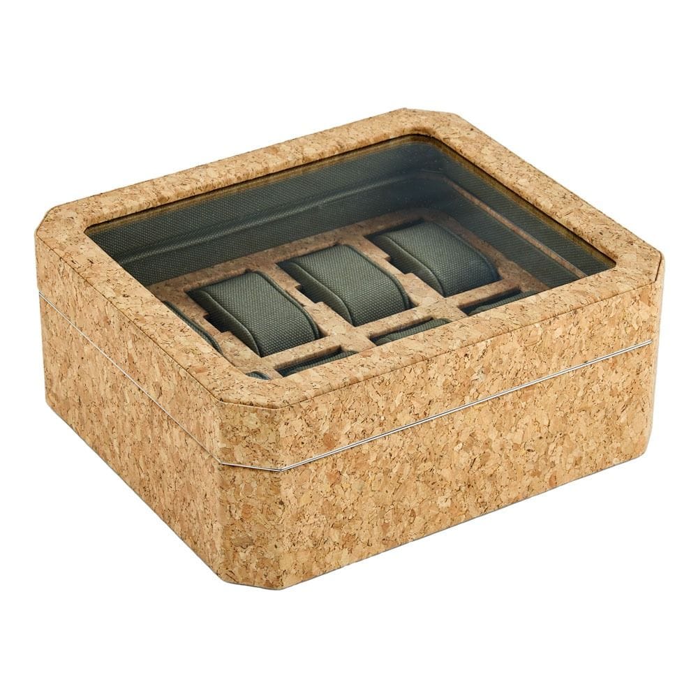 WOLF Cortica 8 Piece Watch Box Cork 668561