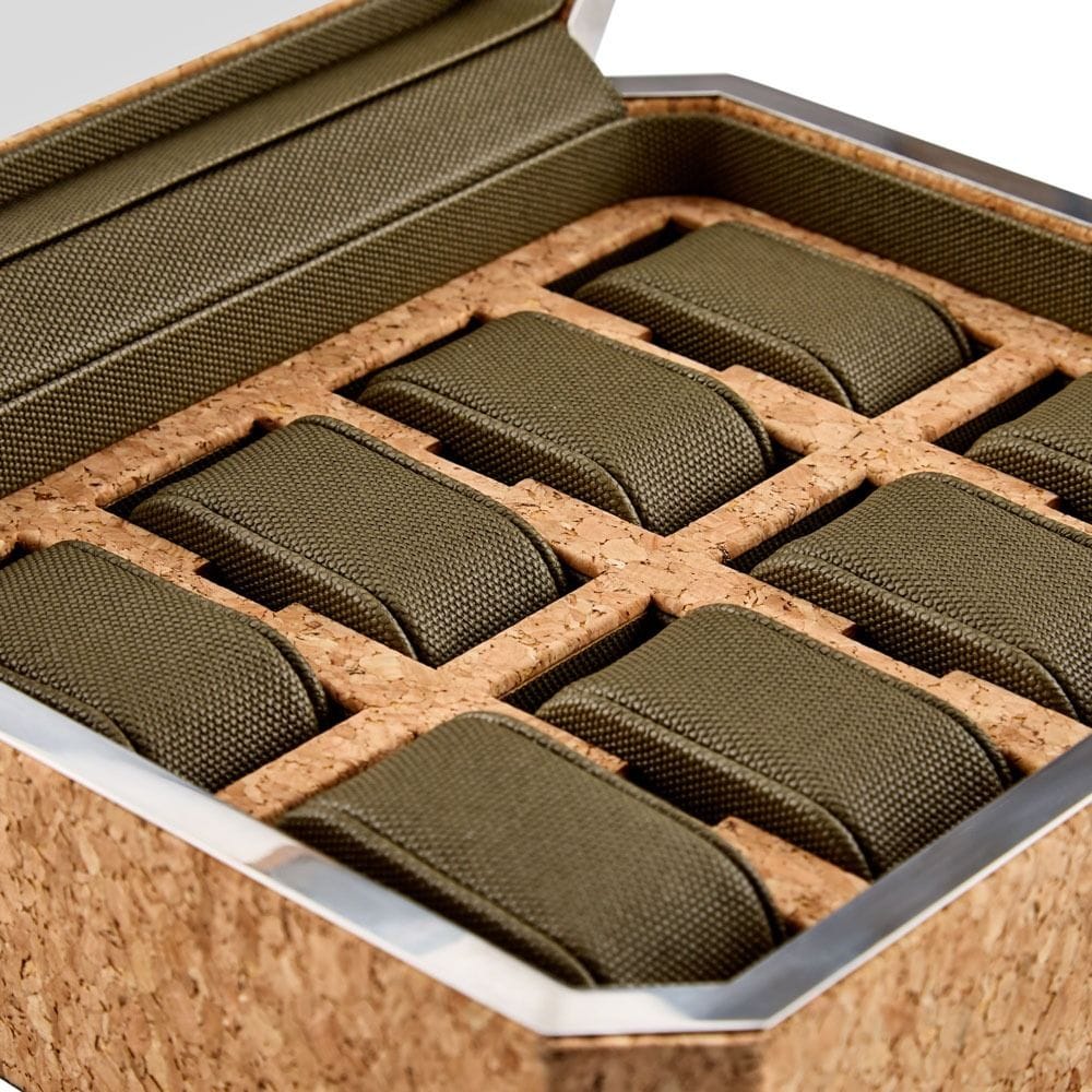 WOLF Cortica 8 Piece Watch Box Cork 668561