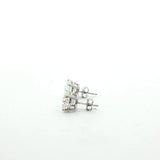6CT Round Lab Created Diamond Stud Earrings 14K White Gold IGI Cert F VVS2 Ideal
