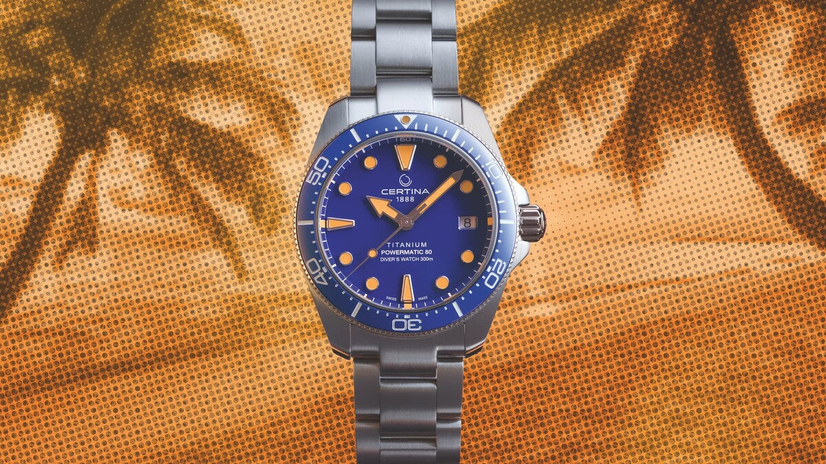 Certina DS Action Diver Titanium 38mm Blue Dial Men's Watch C0488074404100