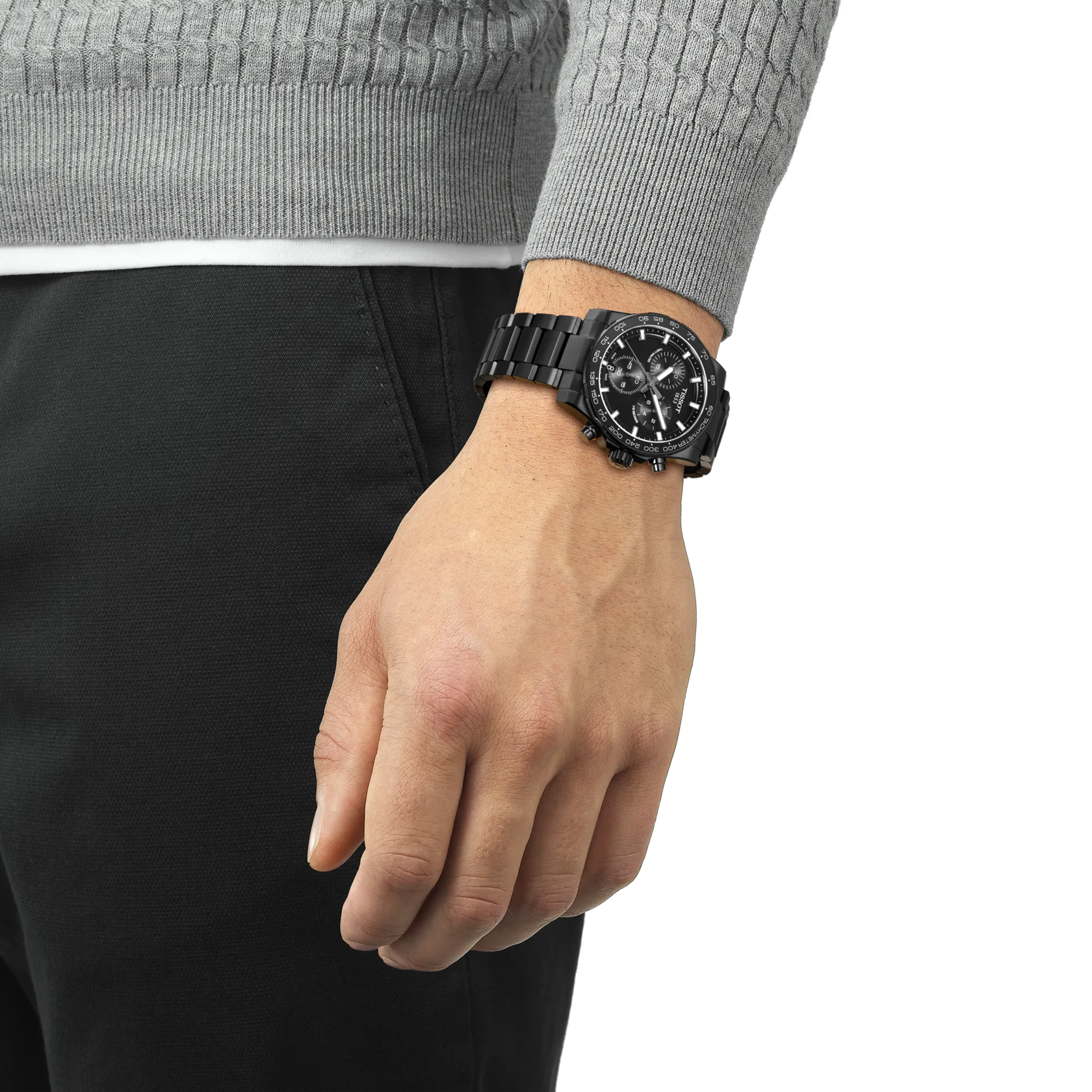 Tissot Supersport Chrono 42mm Black Dial Men's Watch T1254173305100