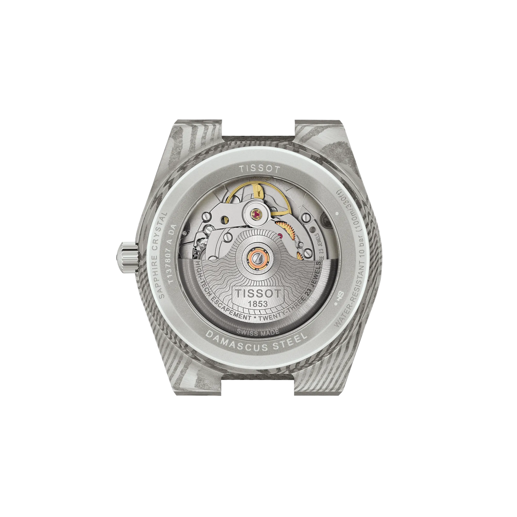 Tissot PRX Damascus Steel 38mm Grey Dial Men's Watch T1378079608100