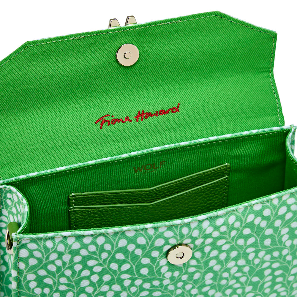 WOLF Evie Large Bag Green Leaves 735341