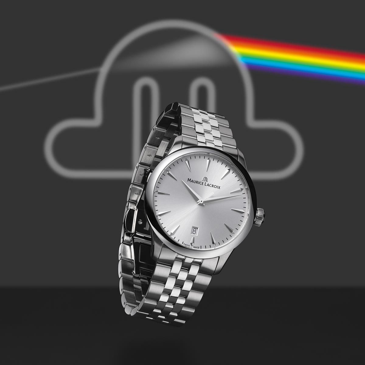 Maurice Lacroix 1975 Quartz 39mm Silver Dial Men's Watch 751007-SS002-130-1