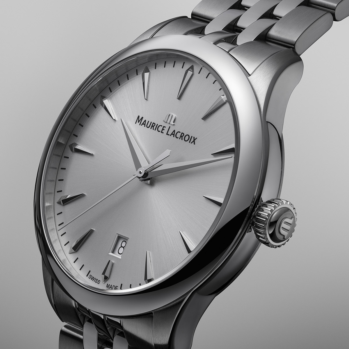 Maurice Lacroix 1975 Quartz 39mm Silver Dial Men's Watch 751007-SS002-130-1