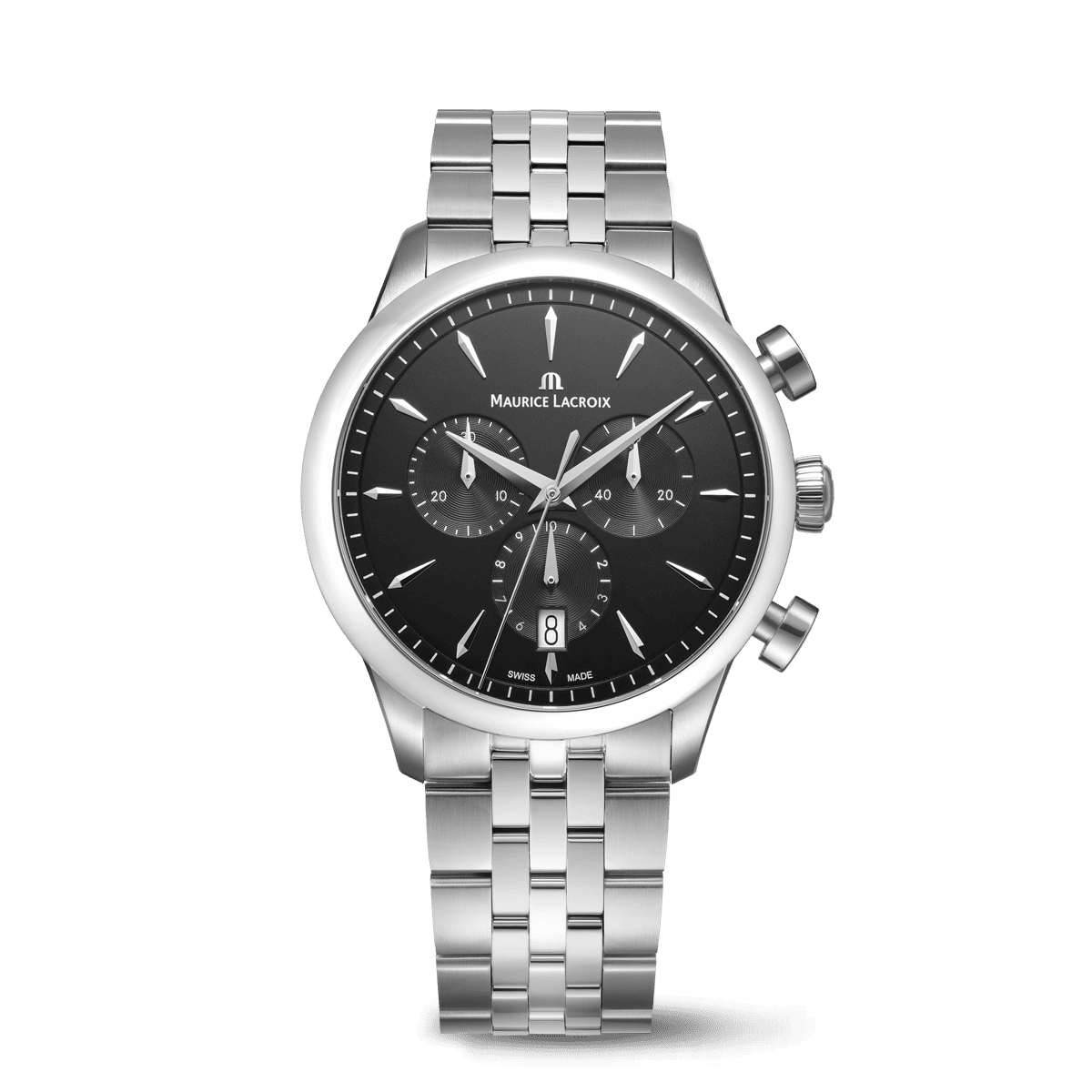 Maurice Lacroix 1975 Quartz Chronograph 40mm Black Dial Men's Watch 751038-SS002-330-1