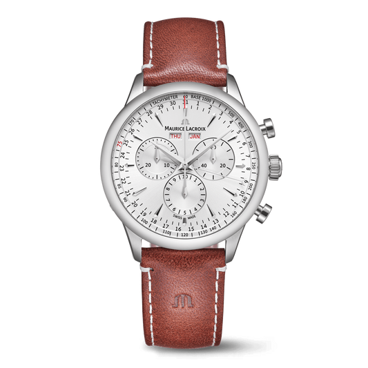 Maurice Lacroix 1975 Quartz Chronograph Day Date Limited Edition 40mm Silver Dial Men's Watch 751138-SS001-130-3