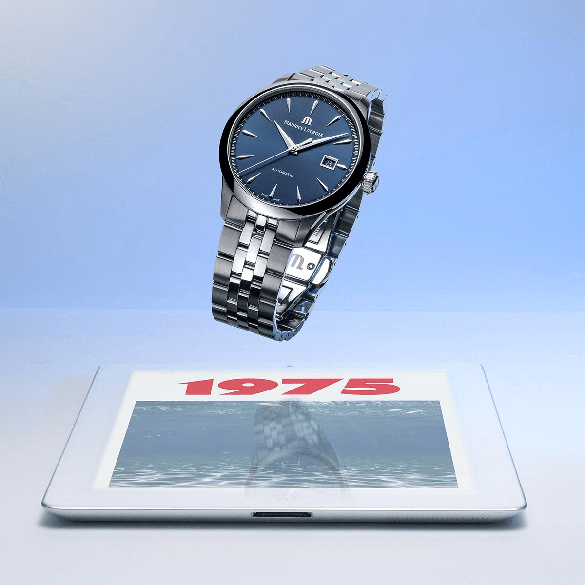 Maurice Lacroix 1975 Automatic 40mm Blue Dial Men's Watch 756008-SS002-430-1