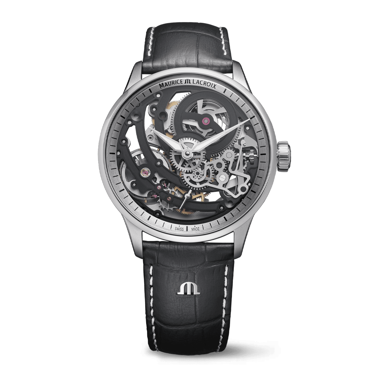 Maurice Lacroix 1975 Master Skeleton 43mm Silver Dial Men's Watch 758108-SS001-090-2