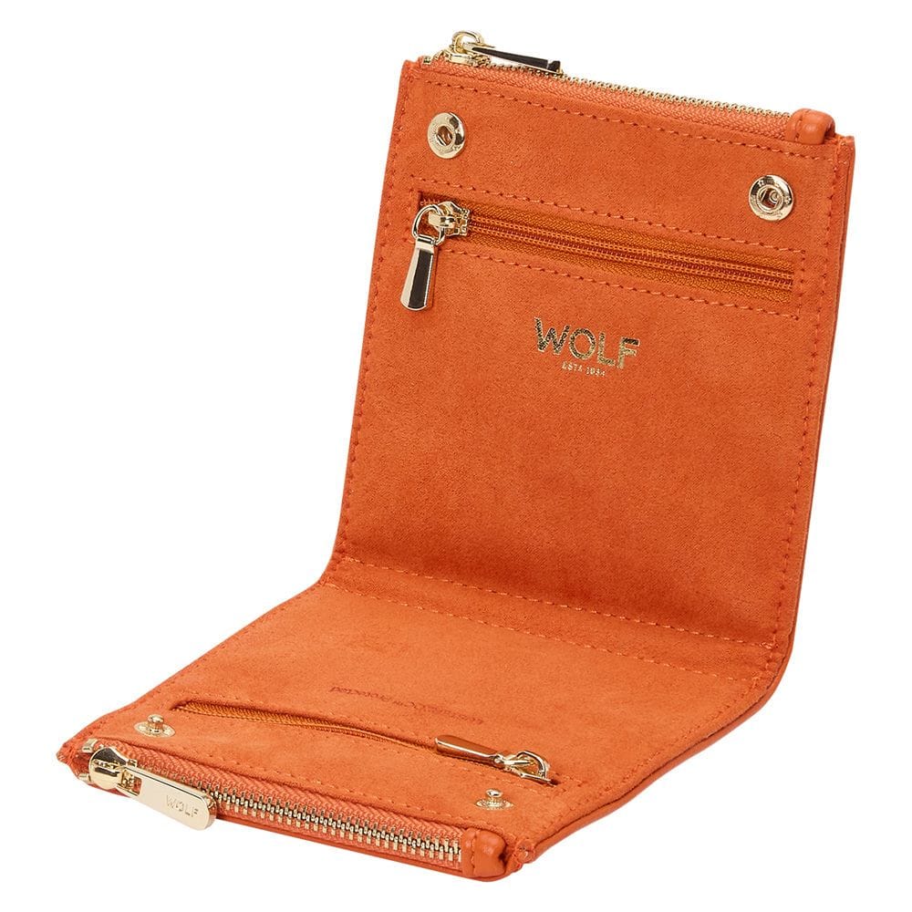 WOLF Maria Set of 3 Zip Jewellery Pouches White/Navy/Tangerine 766600