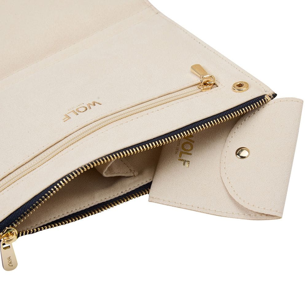 WOLF Maria Set of 3 Zip Jewellery Pouches White/Navy/Tangerine 766600