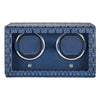 WOLF Signature Double Watch Winder Blue 770224