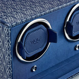 WOLF Signature Double Watch Winder Blue 770224