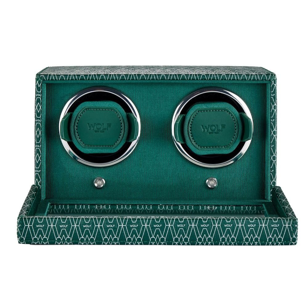 WOLF Signature Double Watch Winder Green 770230