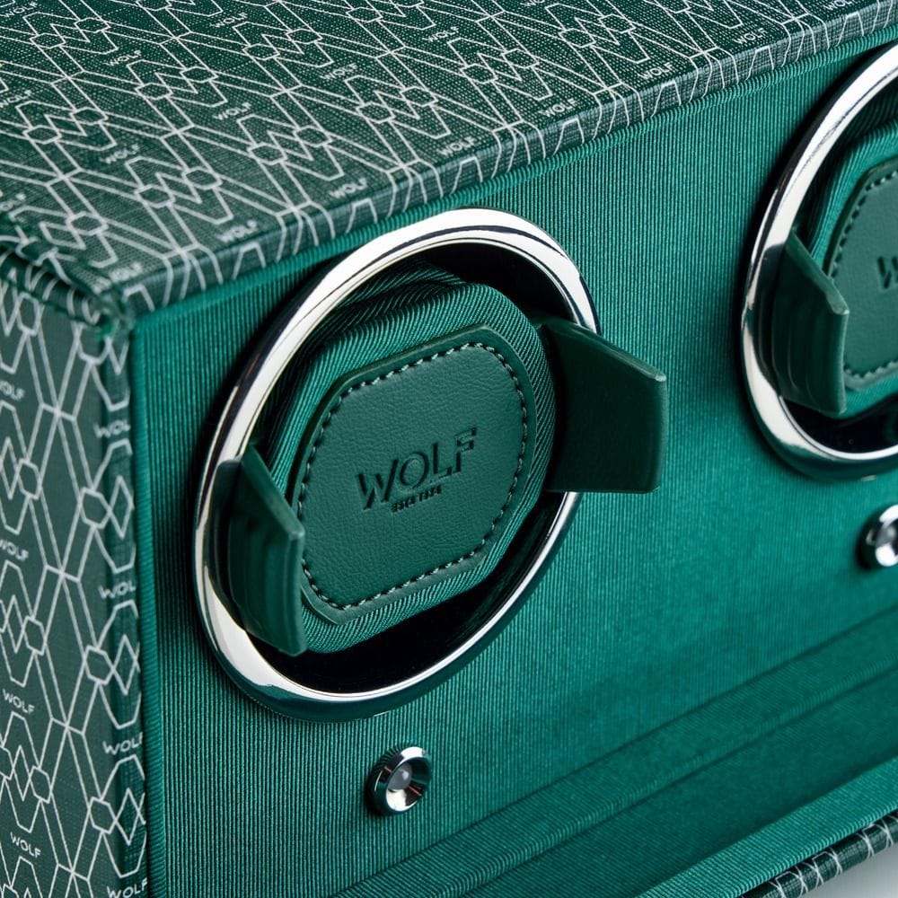 WOLF Signature Double Watch Winder Green 770230