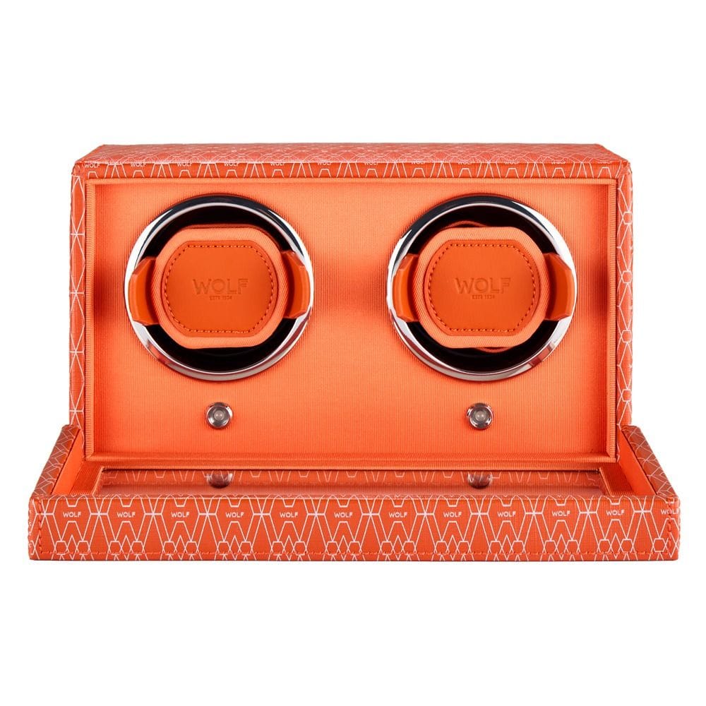 WOLF Signature Double Watch Winder Orange 770239