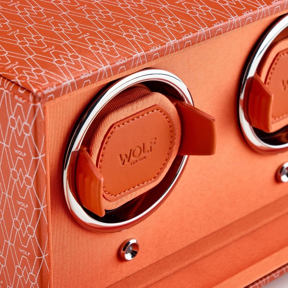 WOLF Signature Double Watch Winder Orange 770239