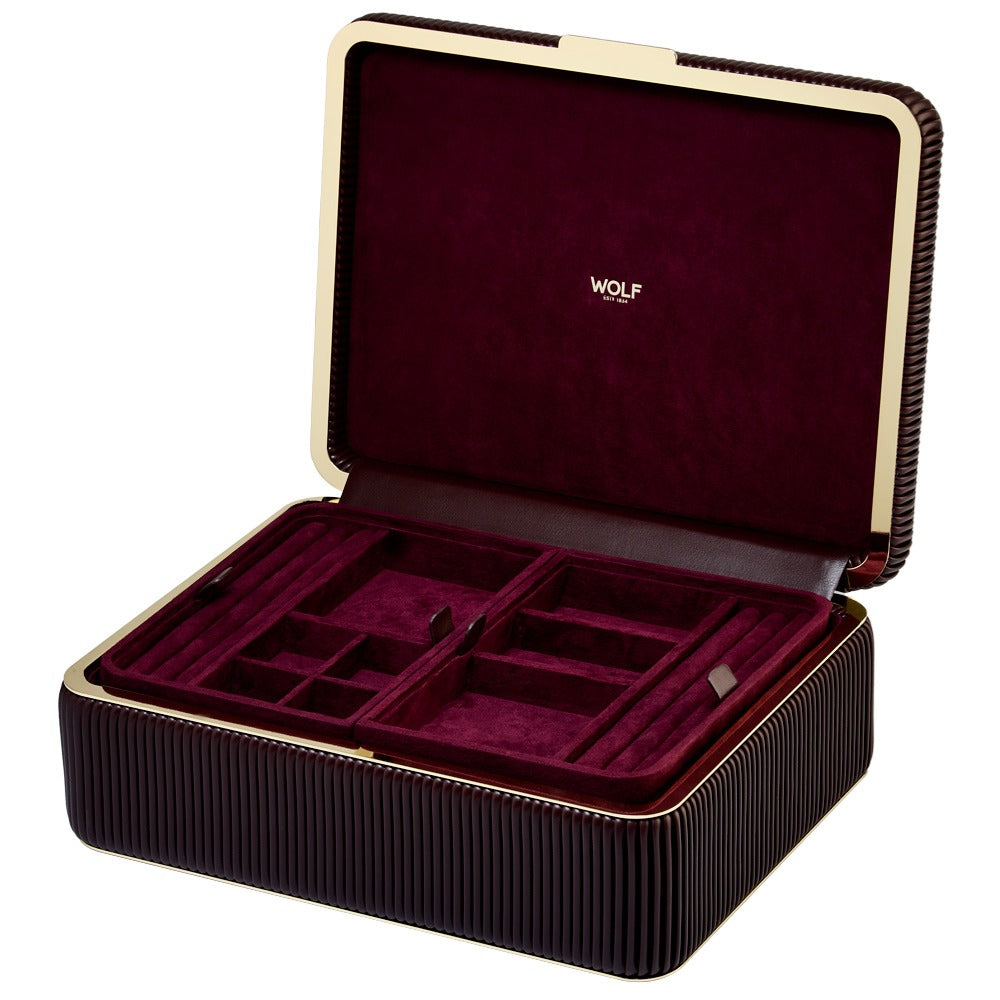 WOLF Bella Medium Jewellery Box Bordeaux 781026