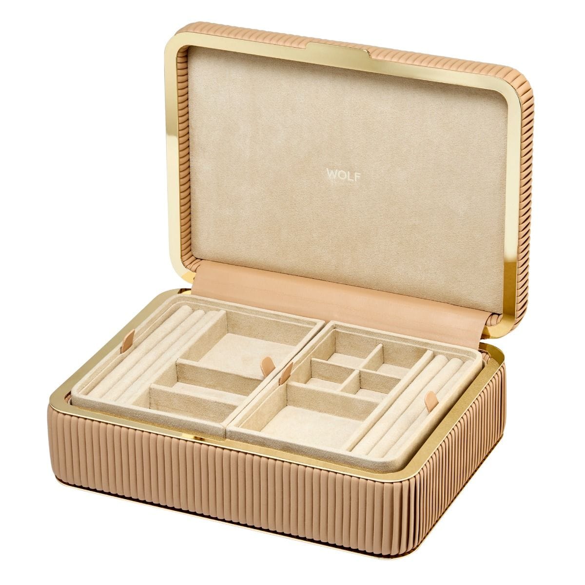 WOLF Bella Medium Jewellery Box Mocha 781029