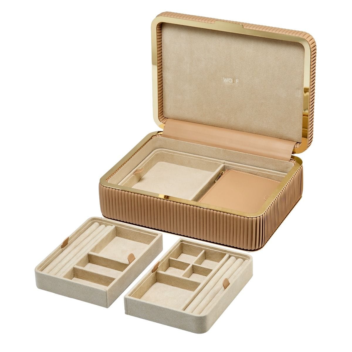 WOLF Bella Medium Jewellery Box Mocha 781029