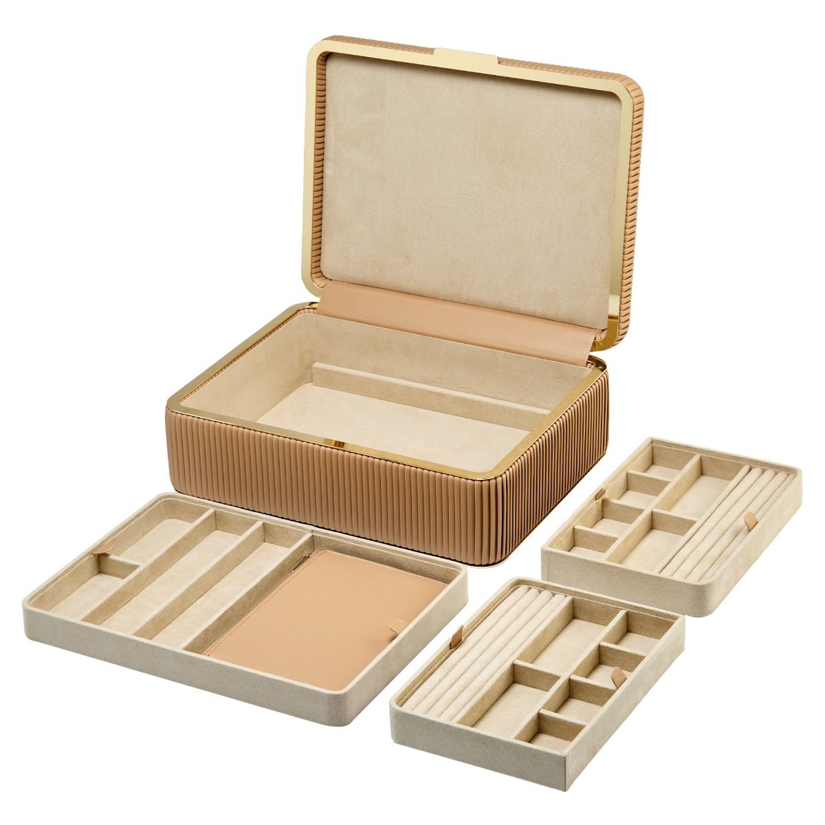 WOLF Bella Large Jewellery Box Mocha 781229