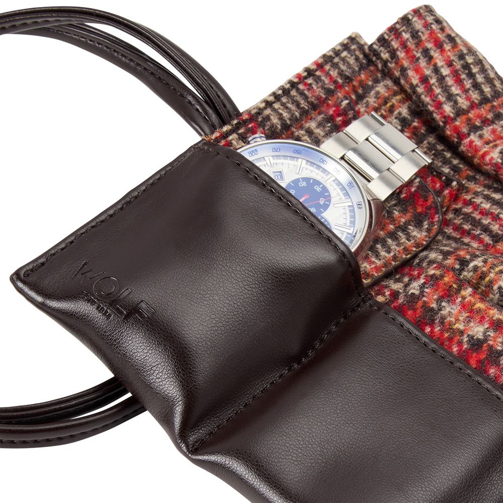 WOLF WM Brown Watch Roll Out With 6 Wraps 800706