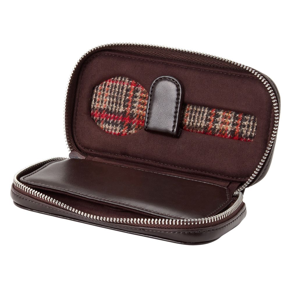WOLF WM Brown 2 Piece Watch Zip-Case 800707
