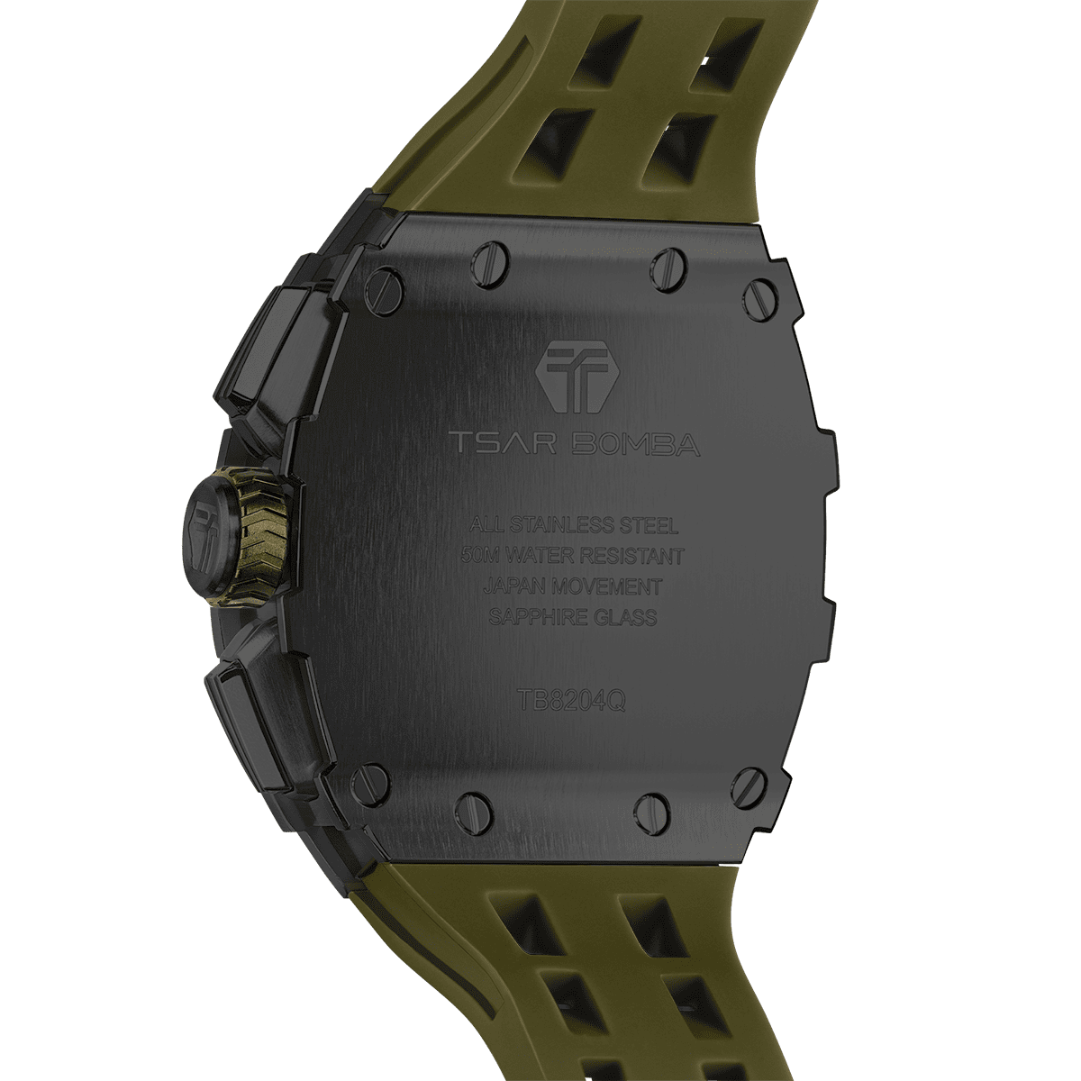 Tsar Bomba Elemental 43mm Olive Green Dial Men's Watch TB8204Q-38