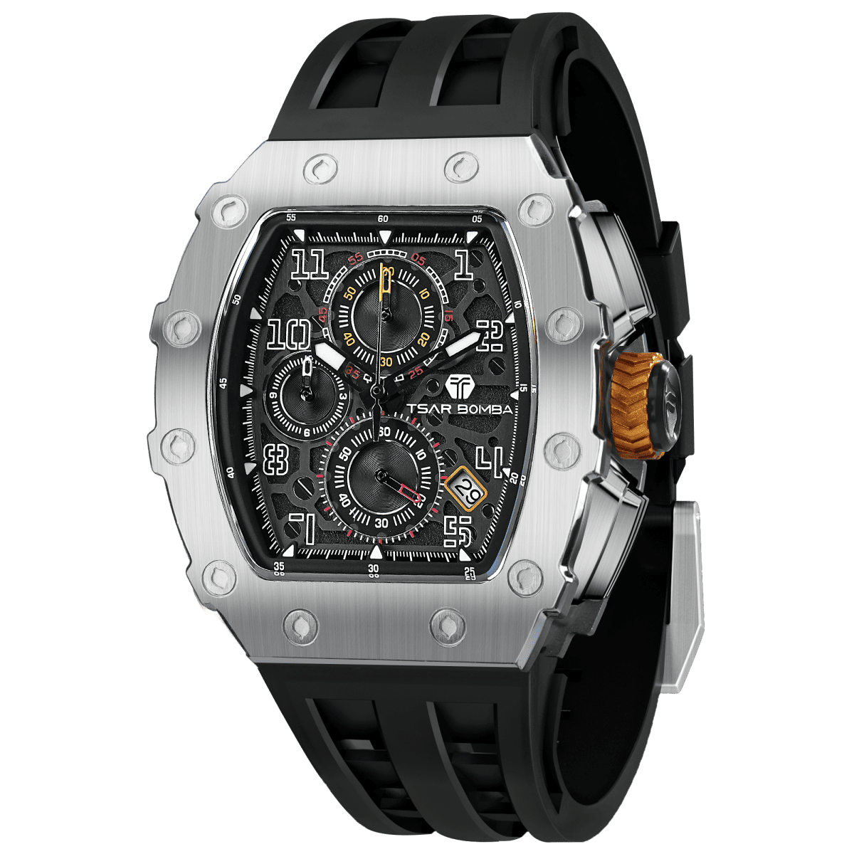 Tsar Bomba Elemental 43mm Black Dial Men's Watch TB8204Q-13