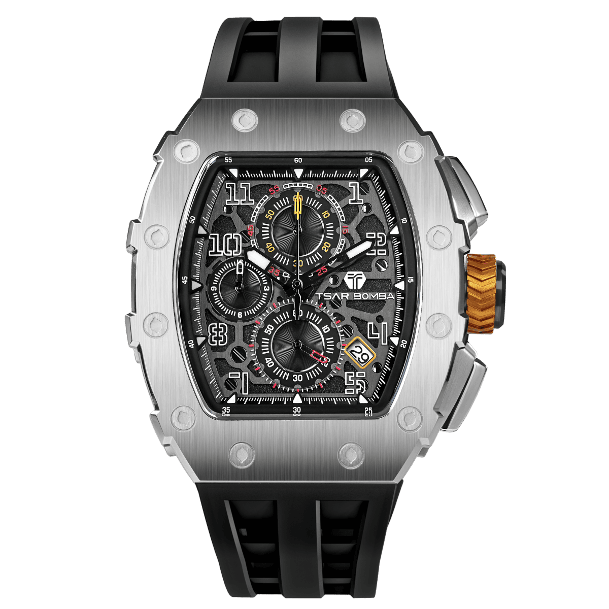 Tsar Bomba Elemental 43mm Black Dial Men's Watch TB8204Q-13