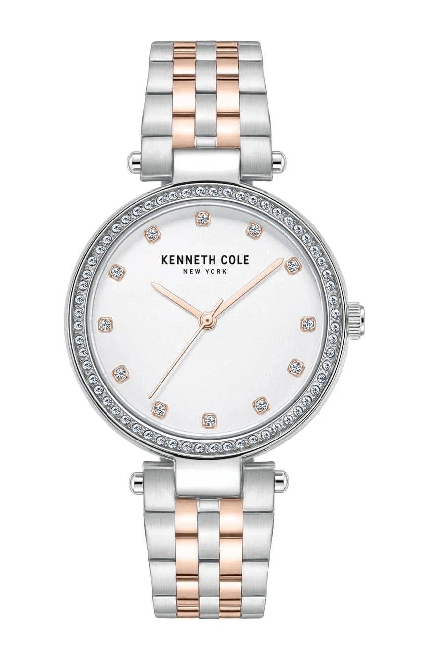 Kenneth Cole New York 34mm Crystal Bezel Two-Tone Women's Watch KCWLG0048501
