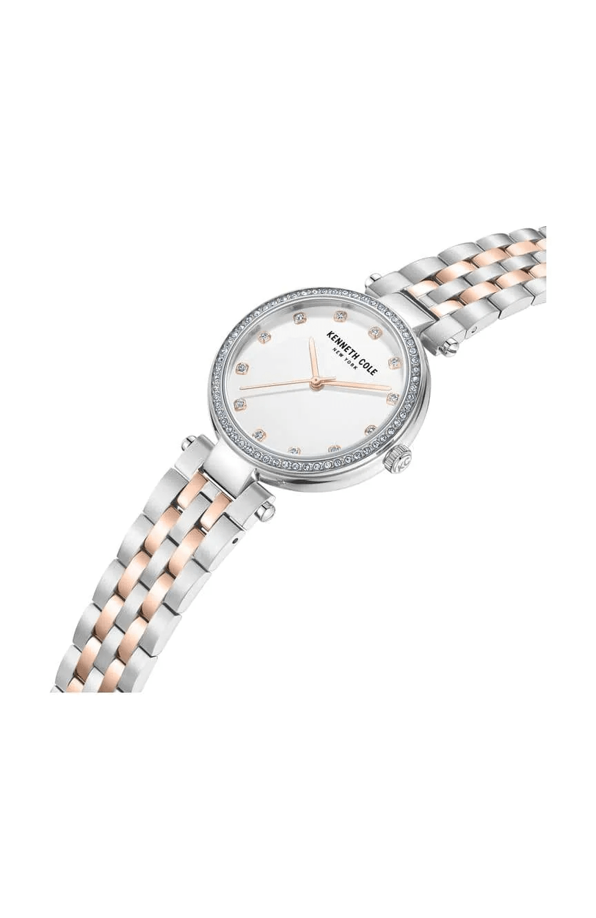 Kenneth Cole New York 34mm Crystal Bezel Two-Tone Women's Watch KCWLG0048501