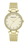 Kenneth Cole New York 34mm Crystal Bezel Gold Women's Watch KCWLG0048503