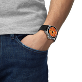 Tissot Seastar 2000 Powermatic 80 44mm Orange Dial Men's Watch T1209071728100