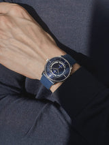 Junghans Meister Worldtimer 40.4mm Blue Dial Men's Watch 27/3010.01